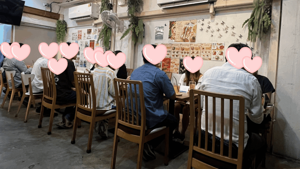 婚活パーティー当日の様子です。